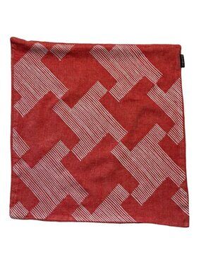 Blissliving Home Coral Linen Cotton Geometric Pillow Cover 18x18